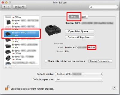 setup printer on mac for brother dcp